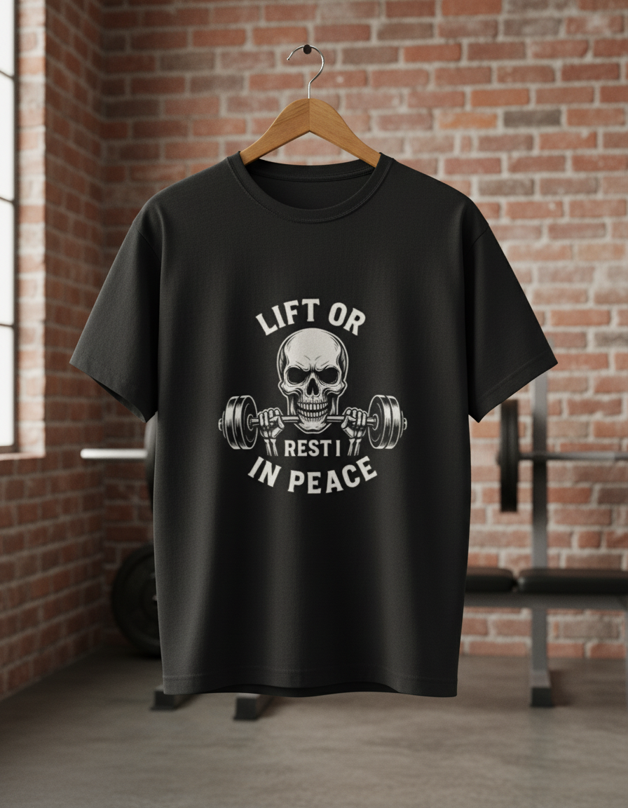 Lift or Rest in Peace – TrenchBravo Gym Tee