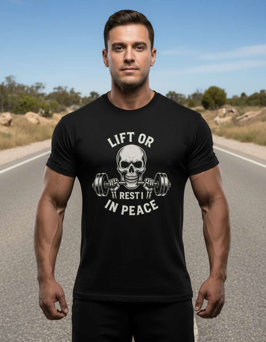 Lift or Rest in Peace – TrenchBravo Gym Tee