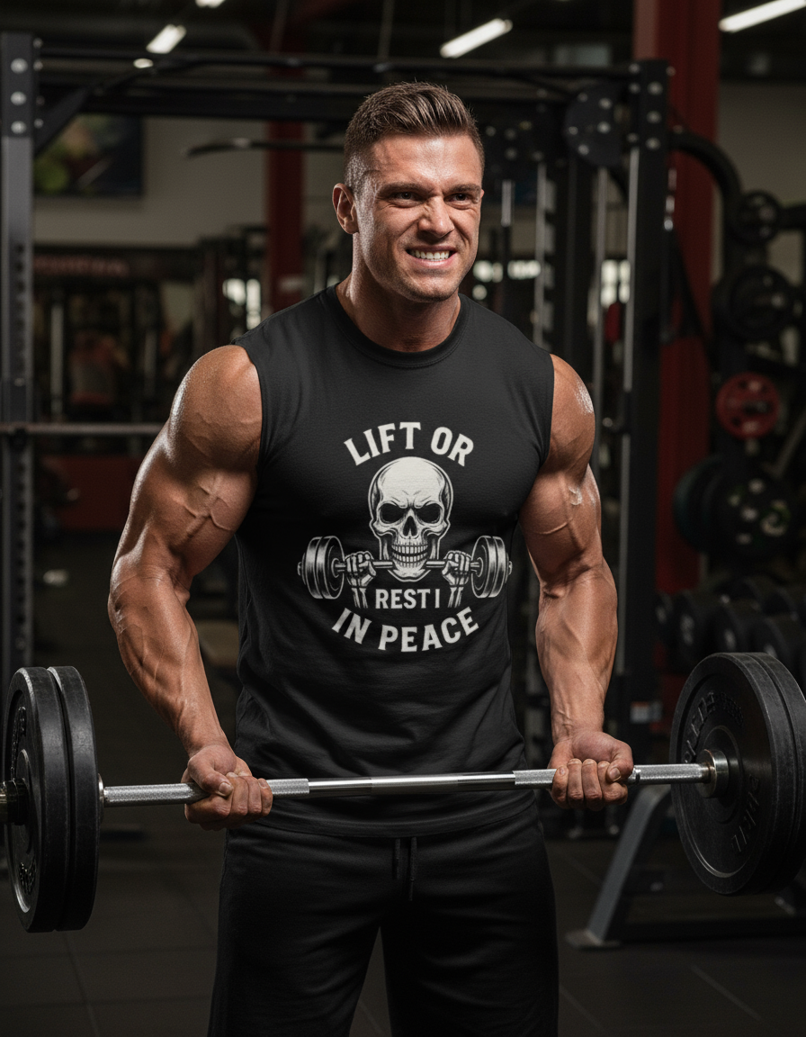 Lift or Rest in Peace – TrenchBravo Gym Tee
