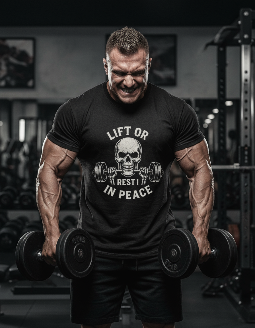 Lift or Rest in Peace – TrenchBravo Gym Tee