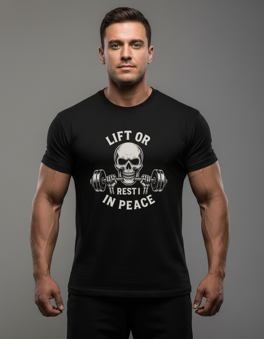 Lift or Rest in Peace – TrenchBravo Gym Tee